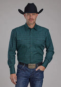 Roper Oak Forest Vintage Paisley (Green) - Men's Western Shirt