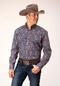 Roper 1558 Independence Foulard (Blue) - Men's Western Shirt