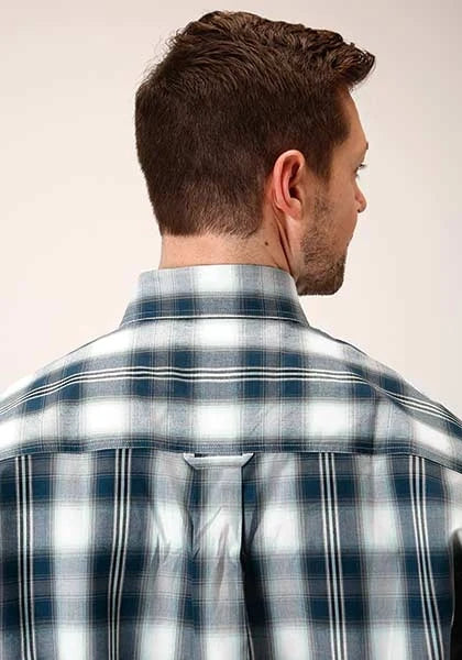 Roper 1373 West Plaid (Blue) - Men's Western Shirt