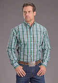 Stetson 2397 Vintage Plaid (Green) - Men's Western Shirt