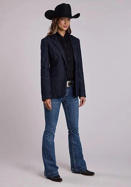 Stetson Stretch Denim (Navy) - Women's Blazer
