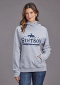Stetson Rider Logo (Grey) - Women's Hoodie Sweatshirt