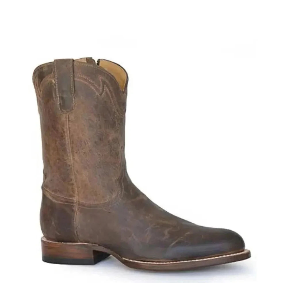 Stetson Roughstock (Brown) - Men's Leather Cowboy Boot