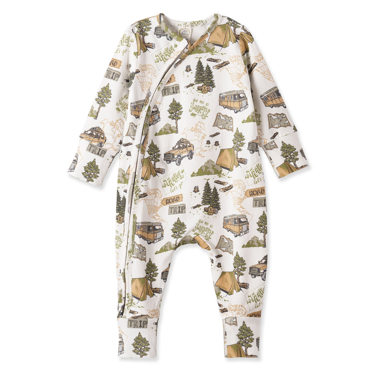 Trailblazer Bamboo Zipper Convertible Romper for Baby Boys