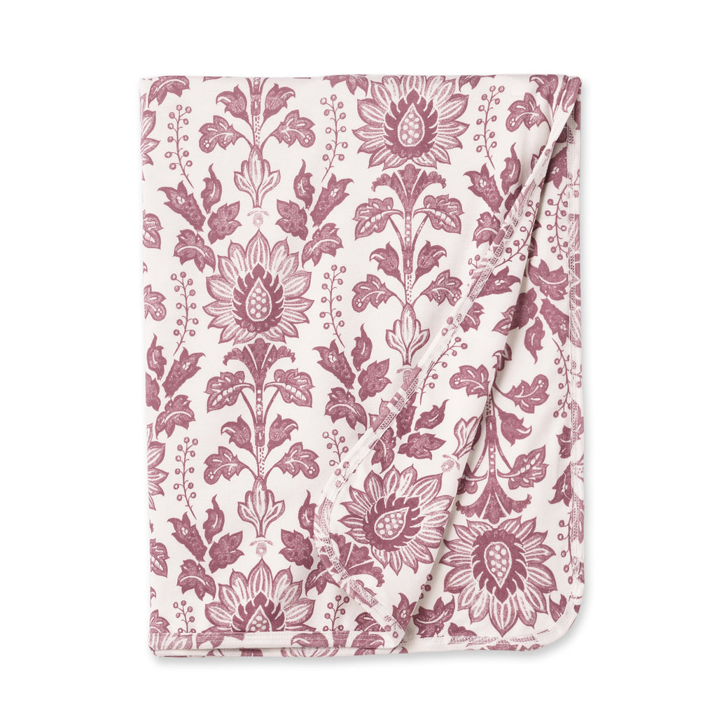 Floral Tapestry Stroller Blanket - Soft Bamboo Baby Throw