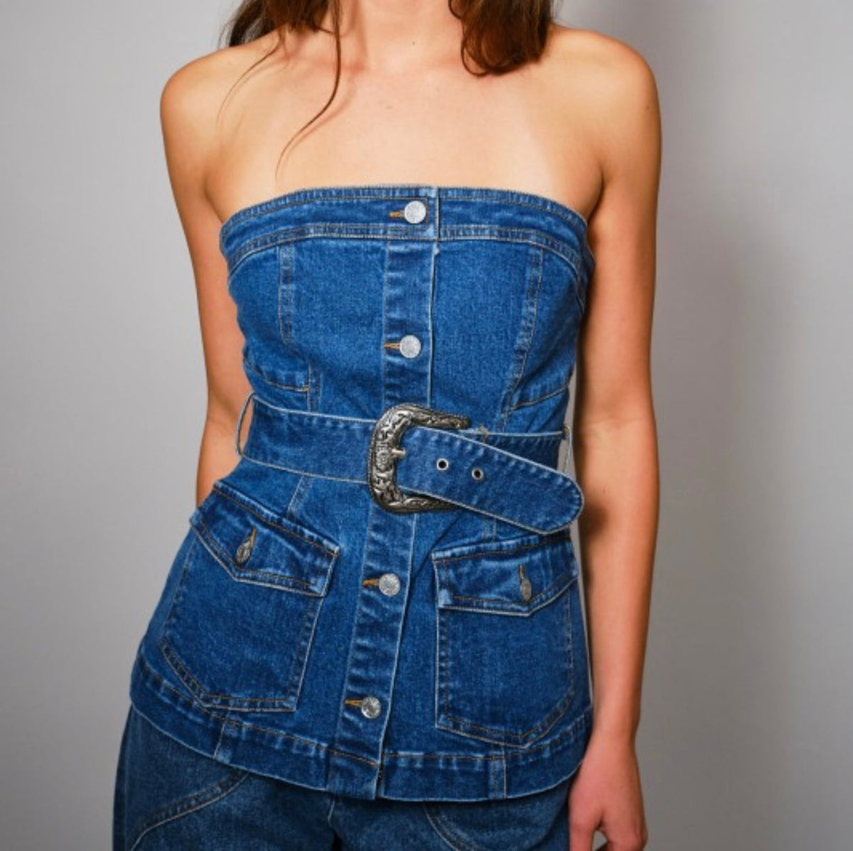 The Donna Denim Top