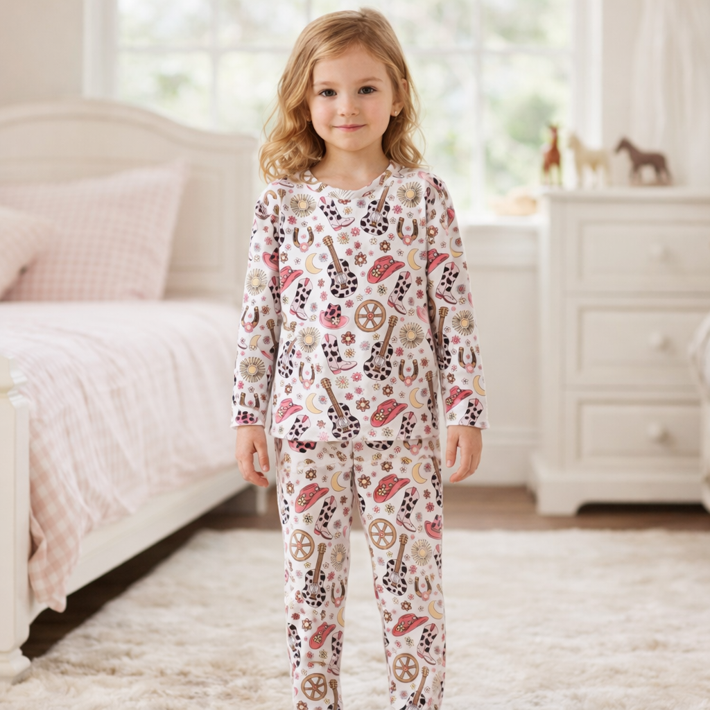 Cowgirl Cutie Girl's Bamboo Pajama Set