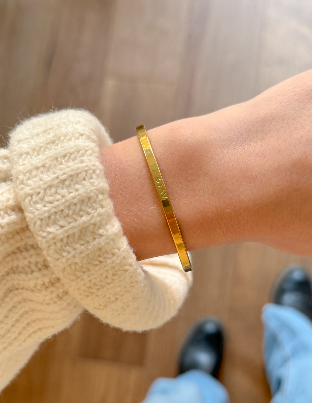 Gold Highs and Lows Cuff Bracelet