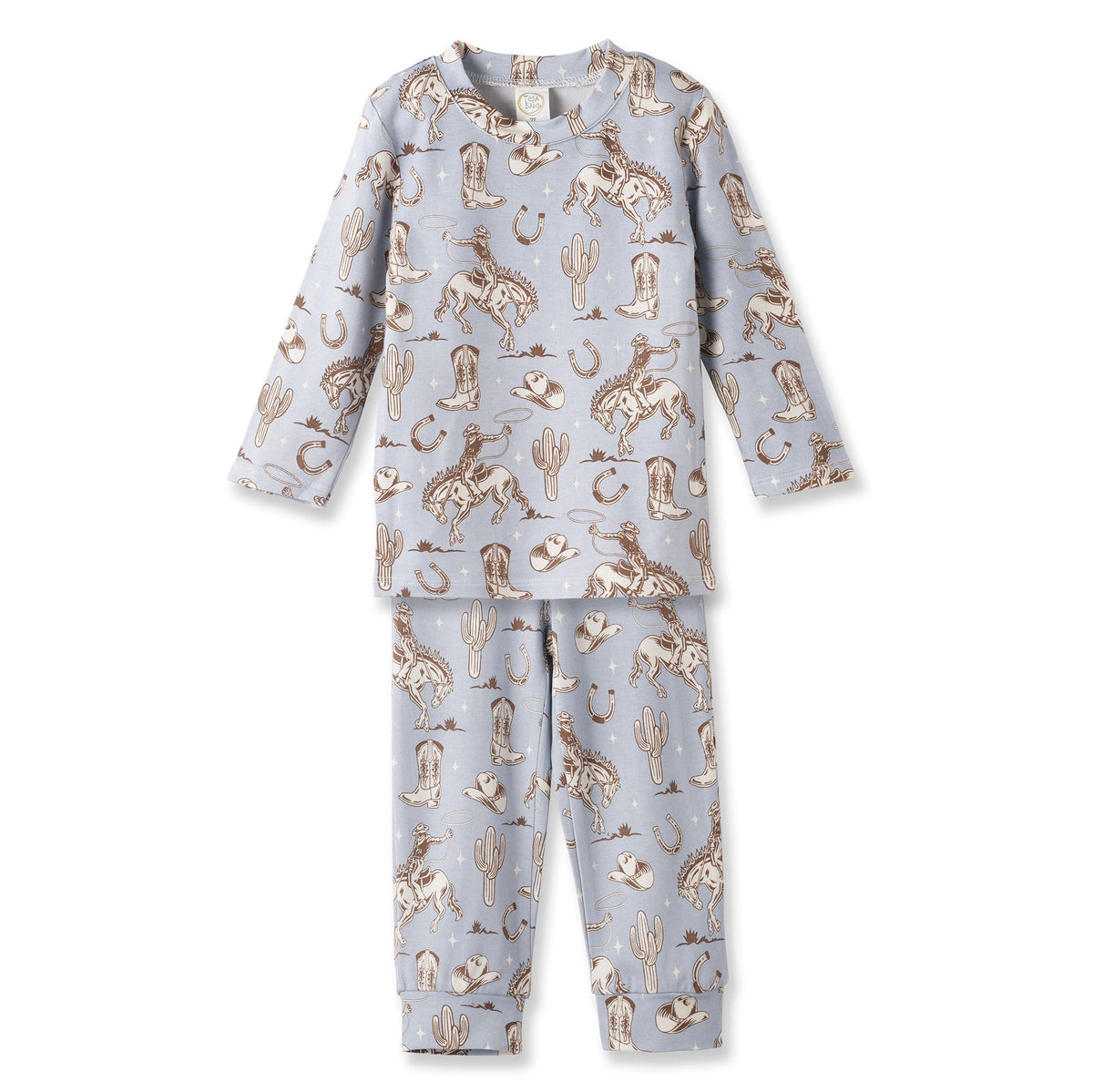 Wild Wrangler/Blue Cowboy Western Bamboo Kids Pajama Set